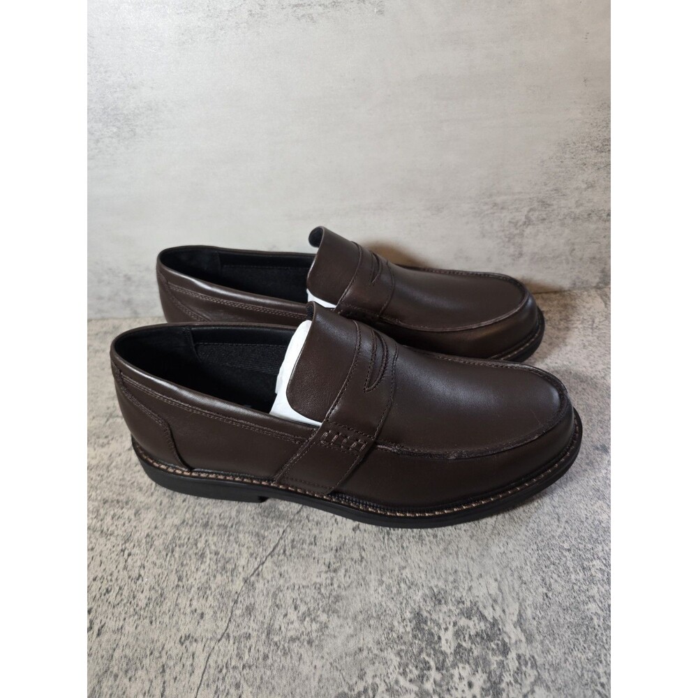 APEX Men's Orthopedic Strap Loafer Lexington Brown Leather Size 8M Orig. $155